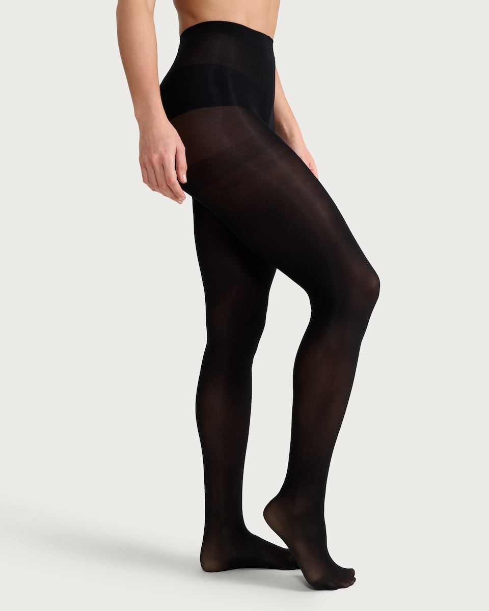 image 1 of F&F 3-Pack 60 Denier Opaque Tights in Black