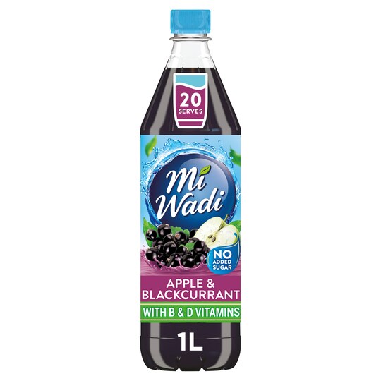 MiWadi Apple & Blackcurrant No Added Sugar Squash 1L