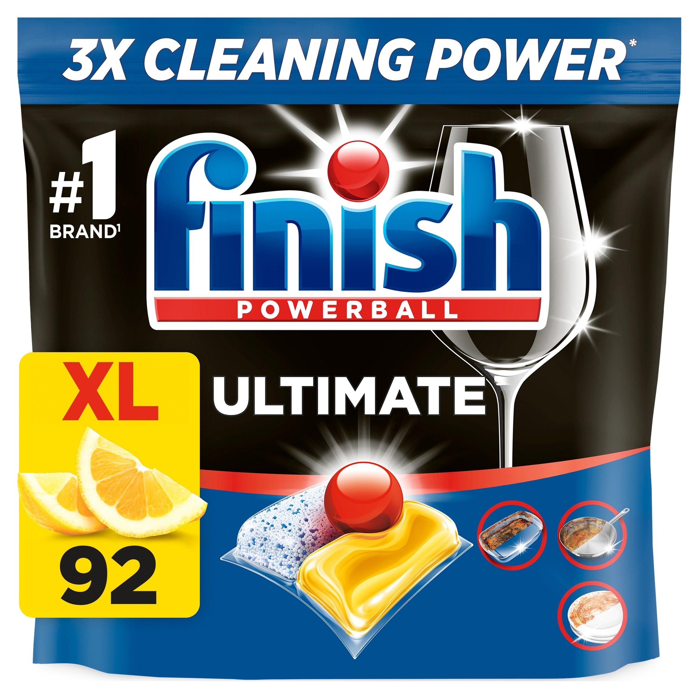 Finish Ultimate All In One Dishwasher Tablets Lemon x92 1186.8g