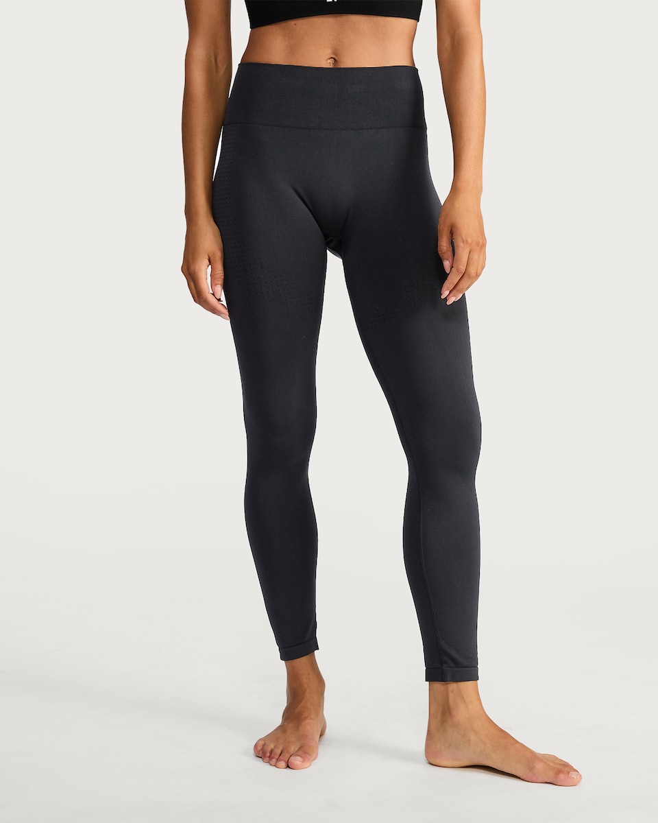 image 1 of F&F Active Seamfree High Waisted Sports Leggings in Black