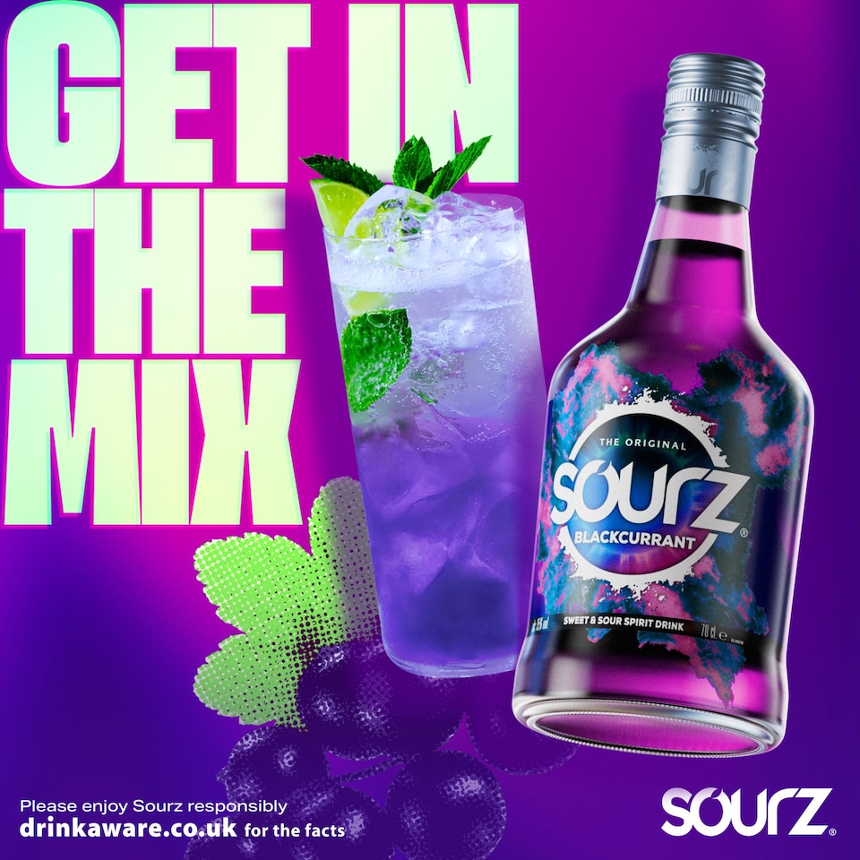 image 1 of Sourz Blackcurrant 70cl