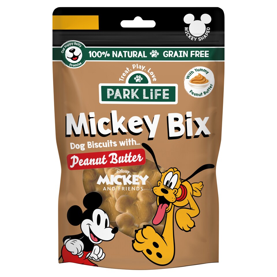 image 1 of Park Life Mickey Bix Dog Biscuit Peanut Butter 100g