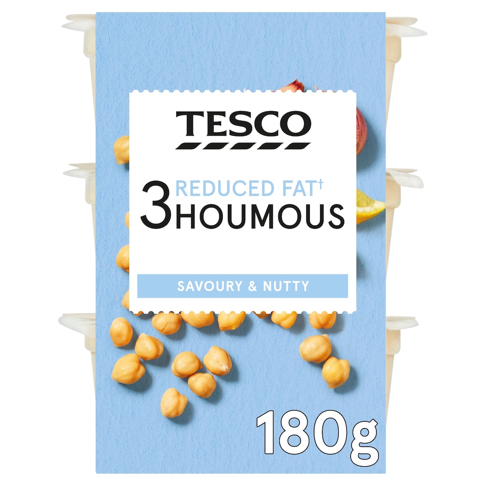 Tesco Reduced Fat 3 Houmous Stacker 180G