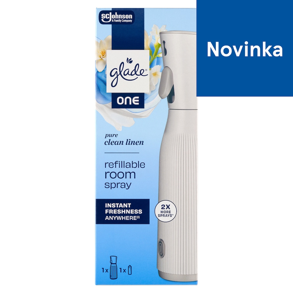 image 1 of Glade One Pure Clean Linen Refillable Room Spray 10 ml