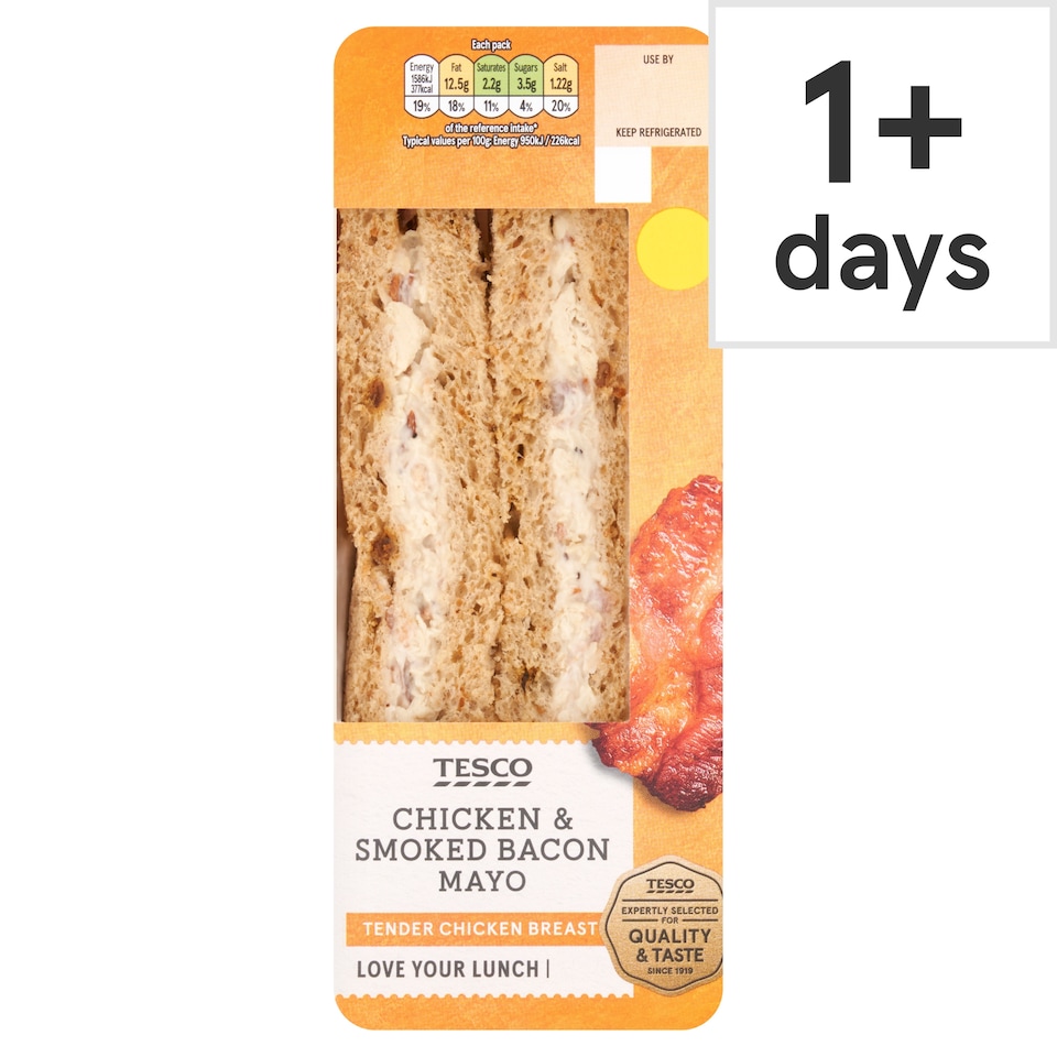 Tesco Chicken & Bacon Mayonnaise Sandwich
