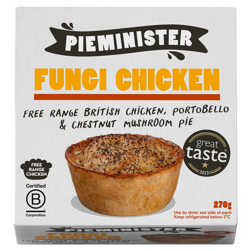 image 1 of Pieminister Fungi Chicken, Portobello & Chestnut Mushroom Pie 270g