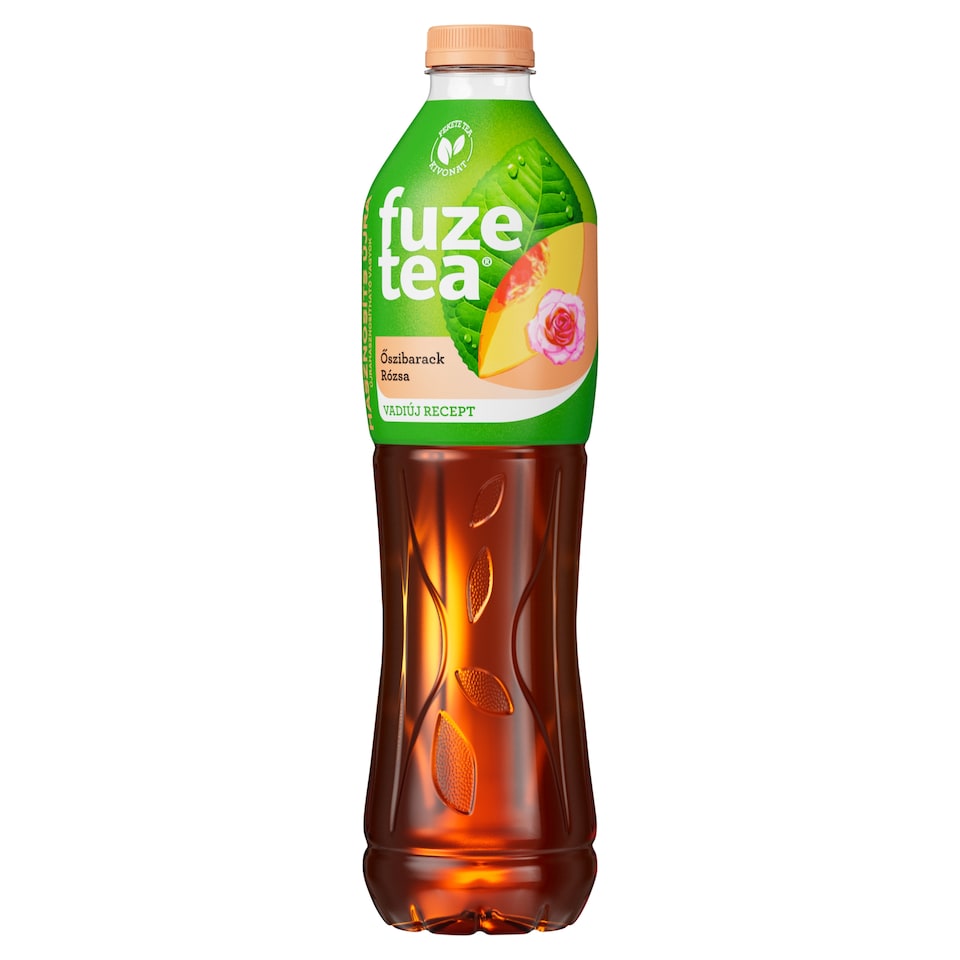 Fuze Tea szénsavmentes őszibarack és rózsaízű üdítőital fekete tea kivonattal 1,5 l