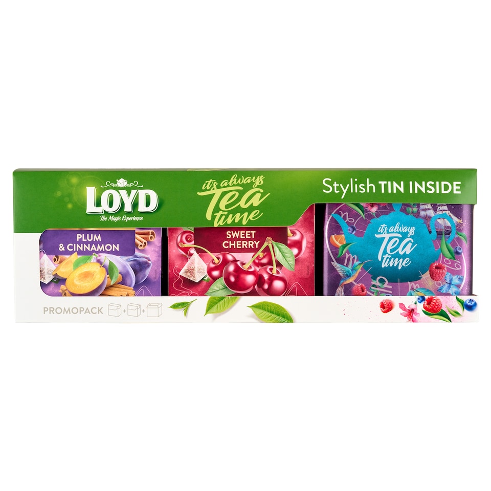 image 1 of Loyd Fruit Tea Selection with Metal Tin 40 Tea Bags 80 g