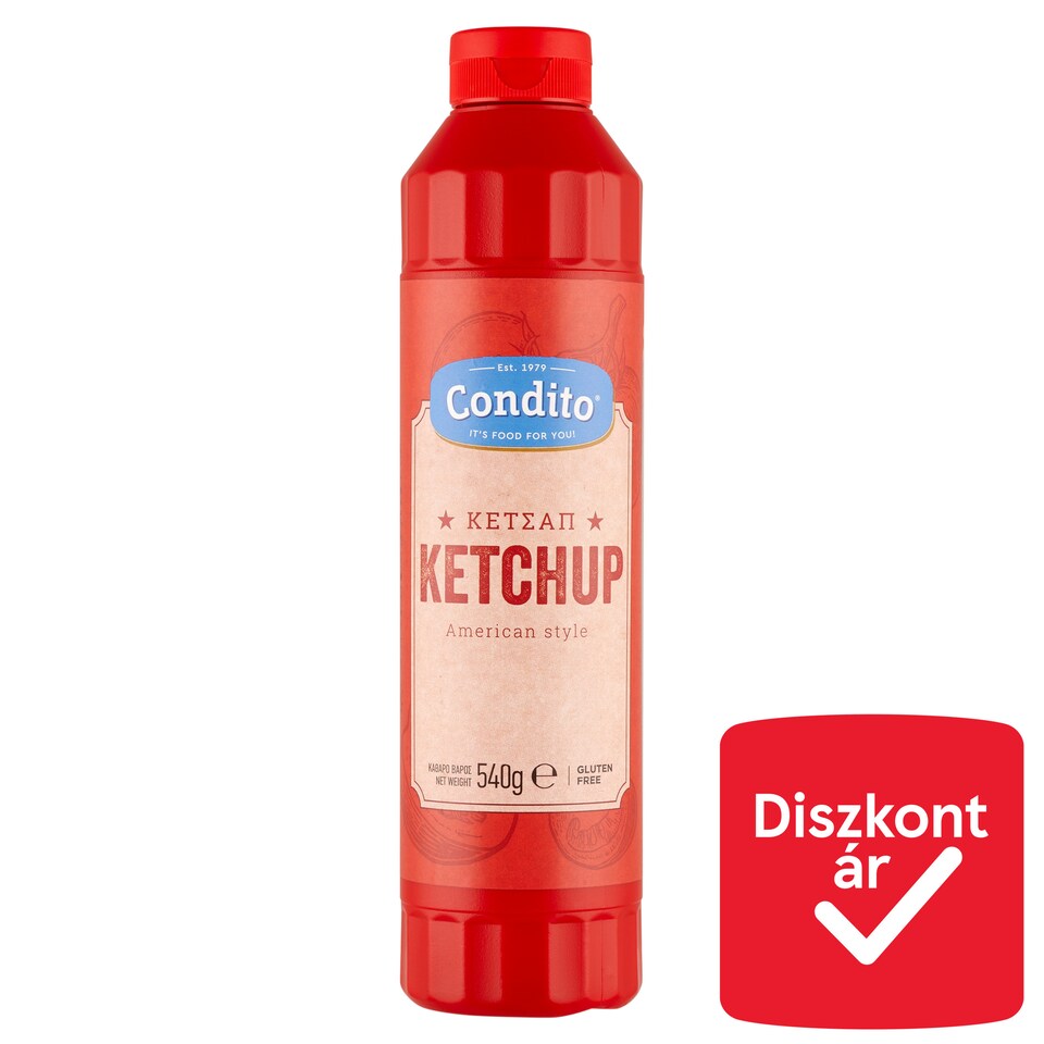 Condito American Style gluténmentes ketchup 540 g  1. kép