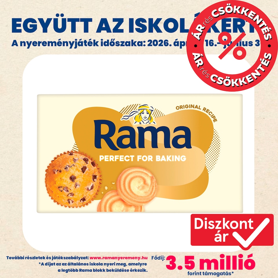 Rama 70% zsírtartalmú margarin 500 g