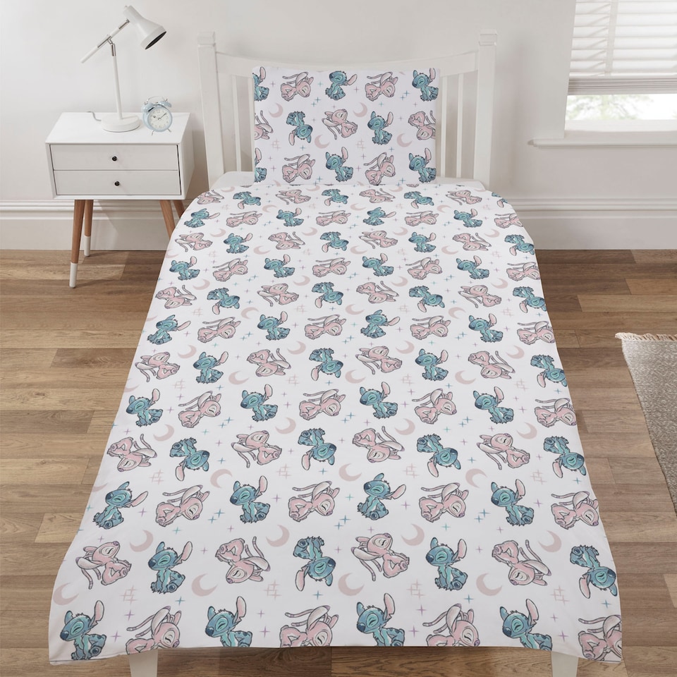 image 1 of Disney Stitch Moon & Stars Duvet Set Single