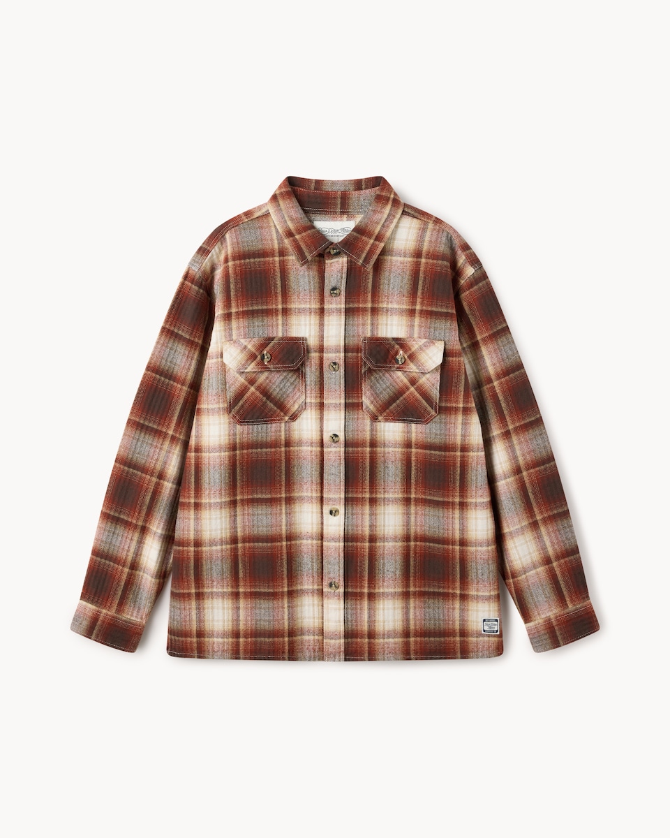RDA Pure Cotton Checked Shirt in Red