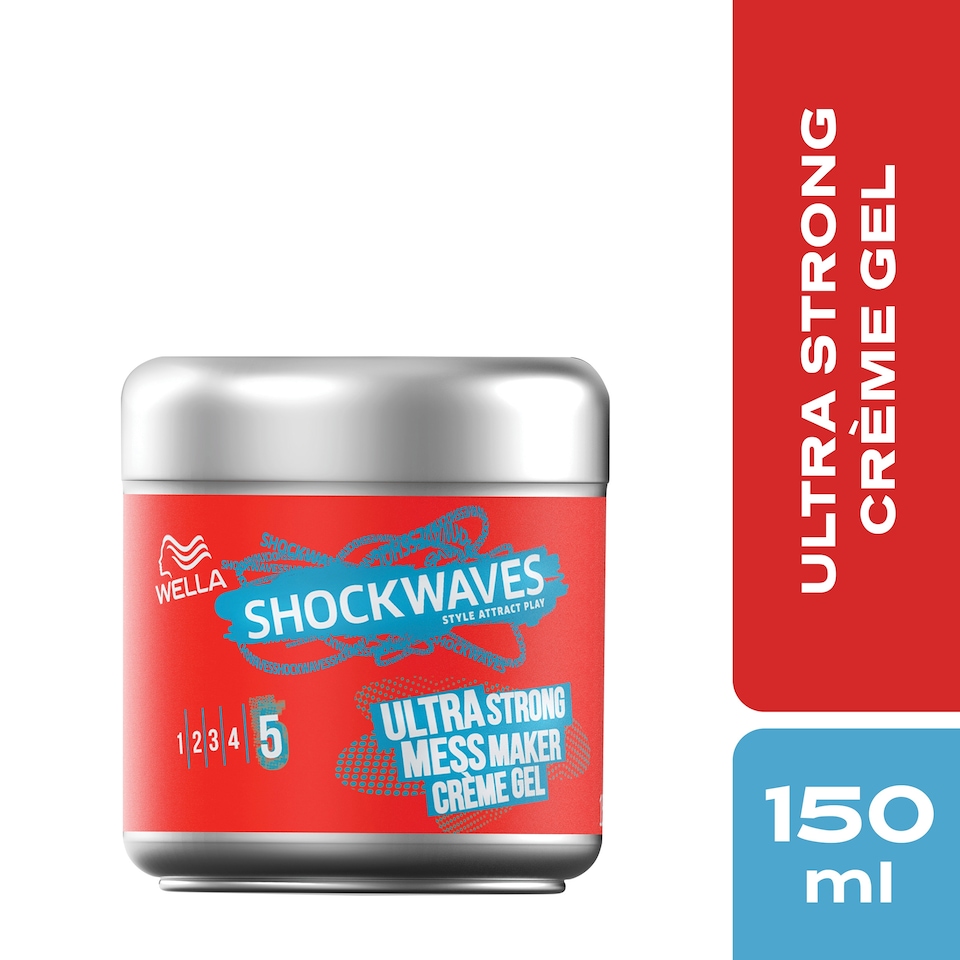image 1 of Wella Shockwaves Ultra Strong Power Mess Maker Constructor Crème Gel 150ml