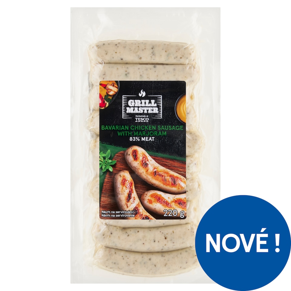 Tesco Grill Master Kuřecí klobása s bylinkami 220g
