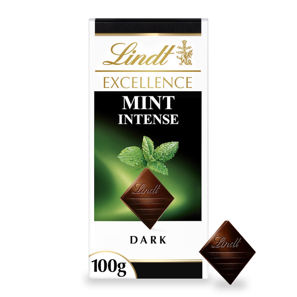 image 1 of Lindt Excellence Dark Chocolate Bar - Mint Intense 100g