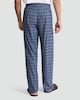 image 3 of F&F 2-Pack Fleece Stripe and Check Print Pyjama Bottoms in Navy