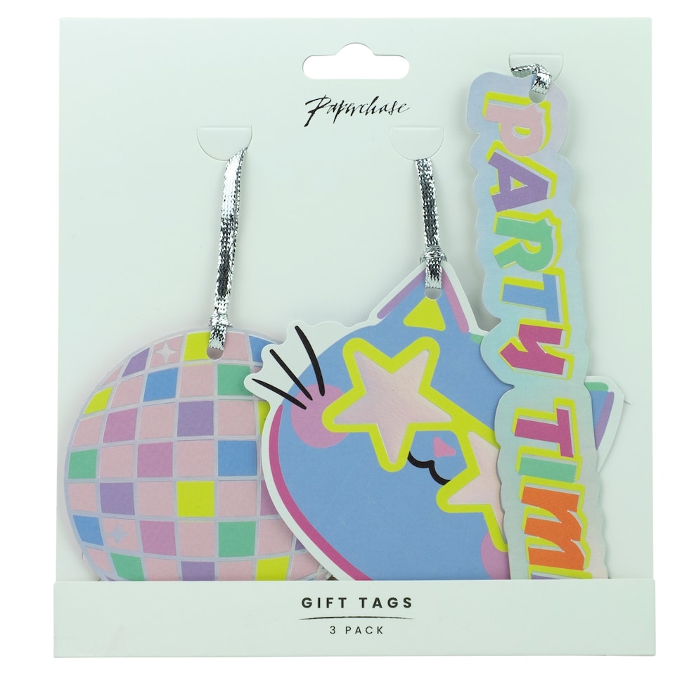 Paperchase Party time 3 Pack Gift Tags