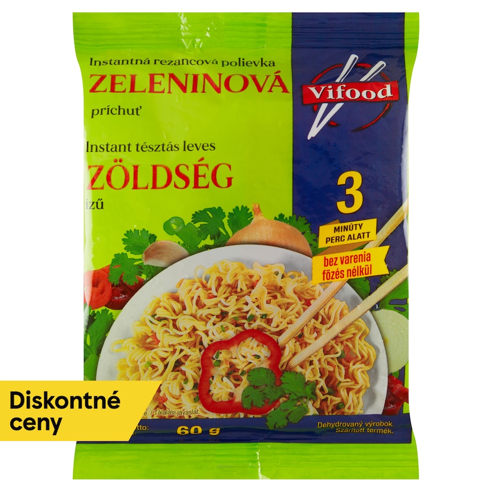 Vifood Instantná rezancová polievka zeleninová príchuť 60 g