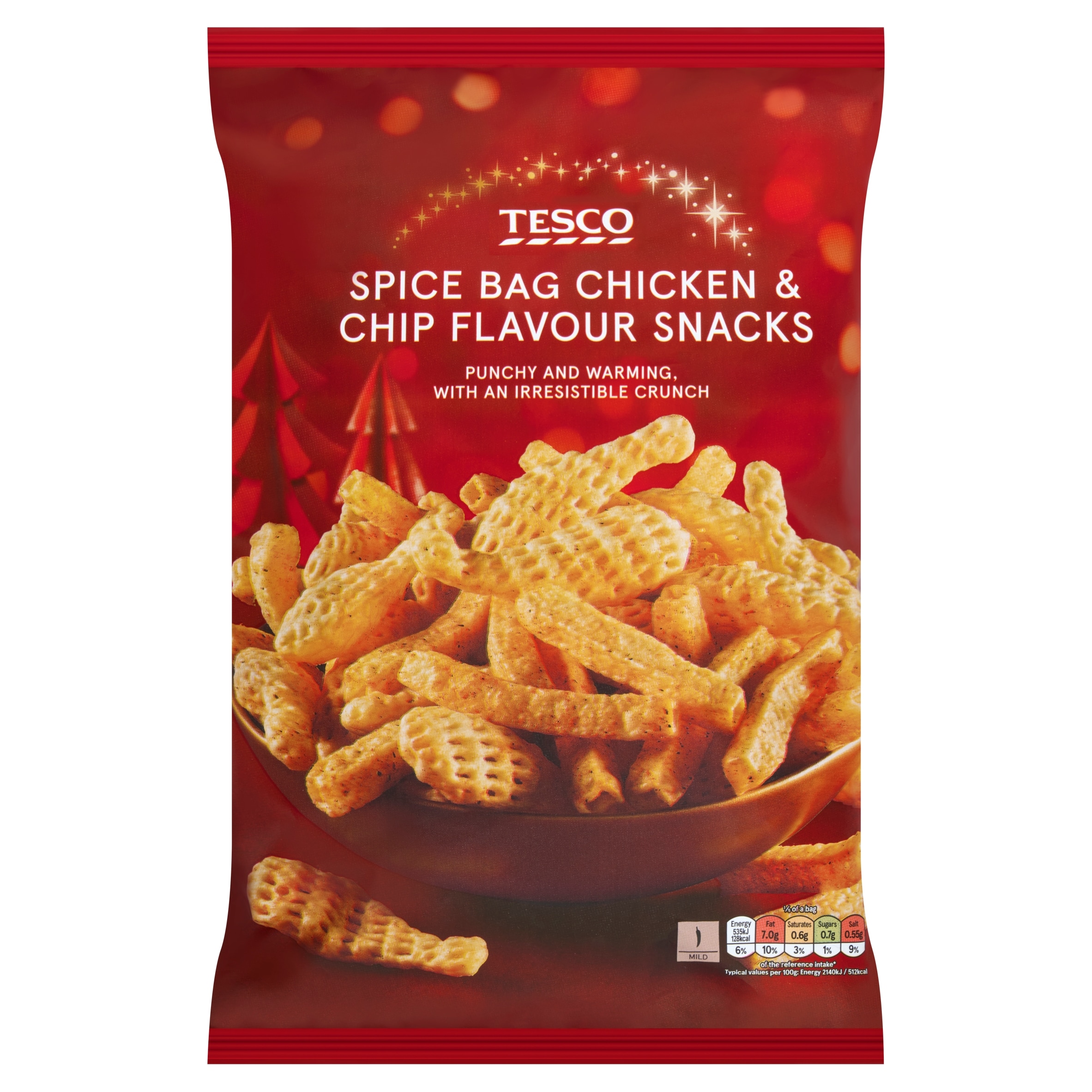 Tesco Spiced Chicken & Chips Flavour Snack 125g
