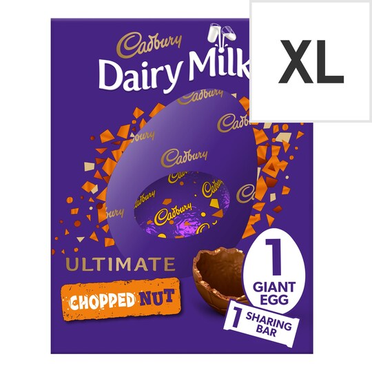 Cadbury Dairy Milk Ultimate Chopped Nut Easter Egg 518G Tesco Groceries