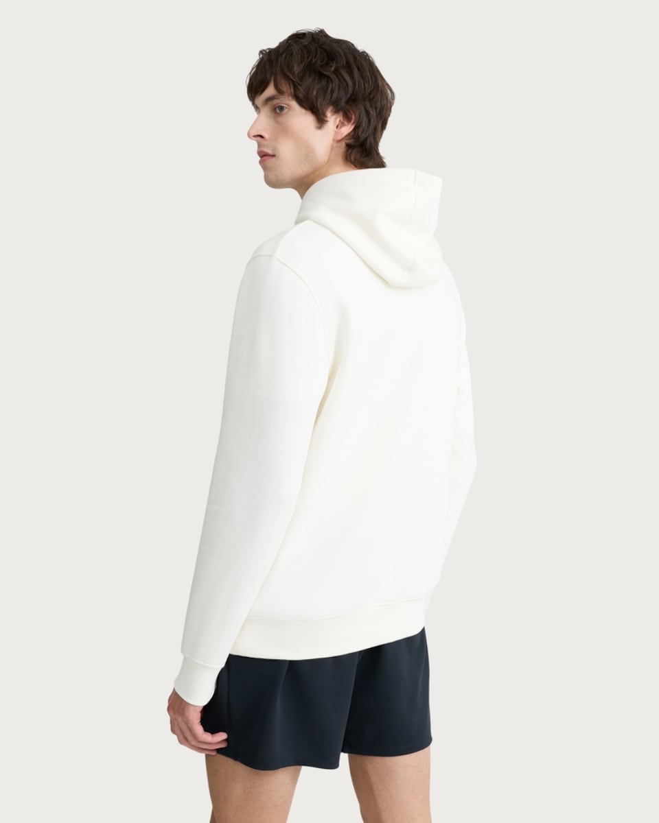 image 1 of F&F Cotton Rich Drawstring Hoodie in Cream