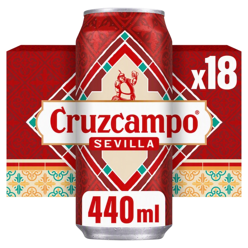 Cruzcampo Sevilla Lager Beer 18x440ml