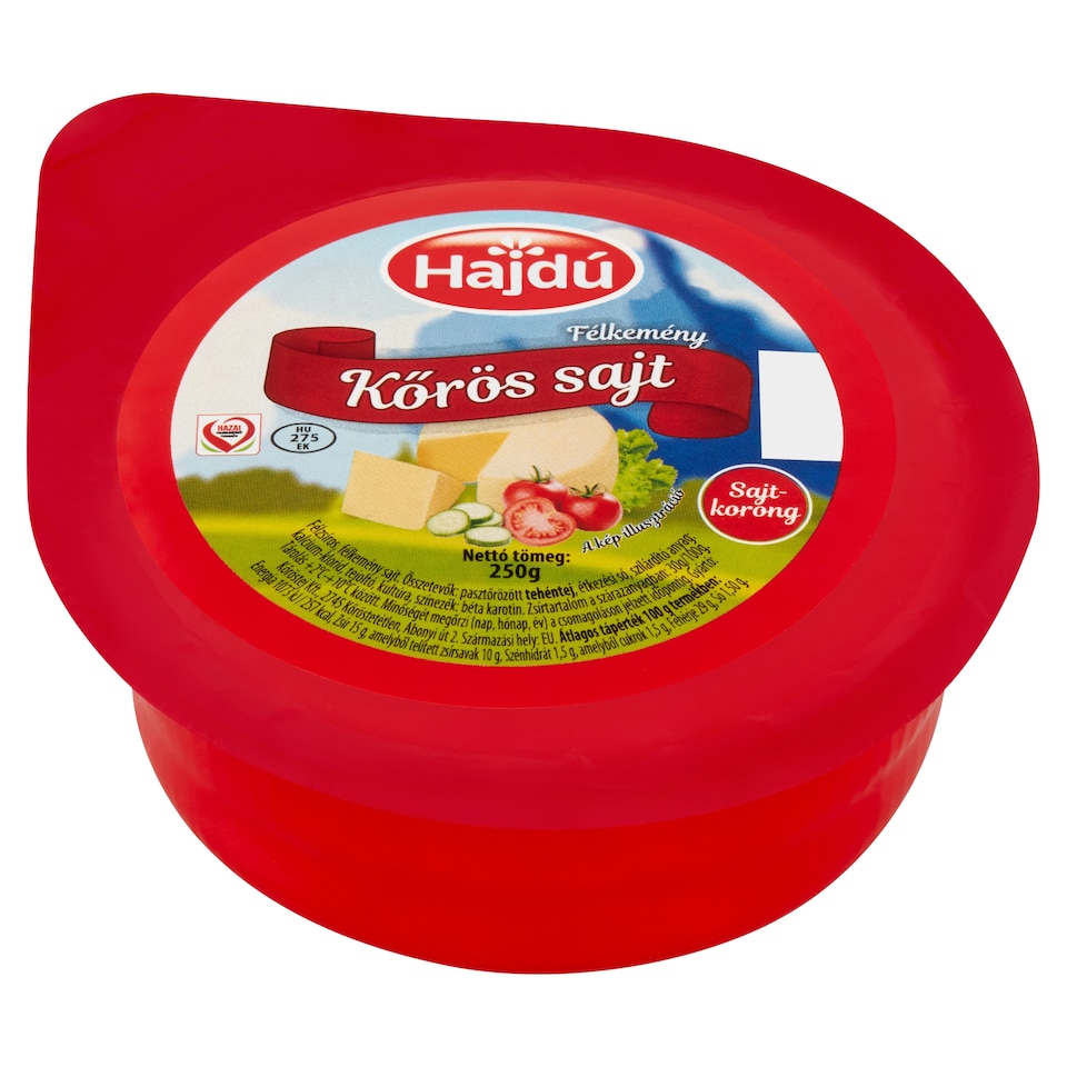 image 1 of Hajdú Kőrös Semi-Fat, Semi-Hard Cheese 250 g