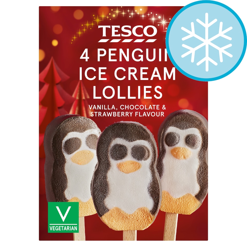 Tesco Penguin Ice Cream Lollies 140g