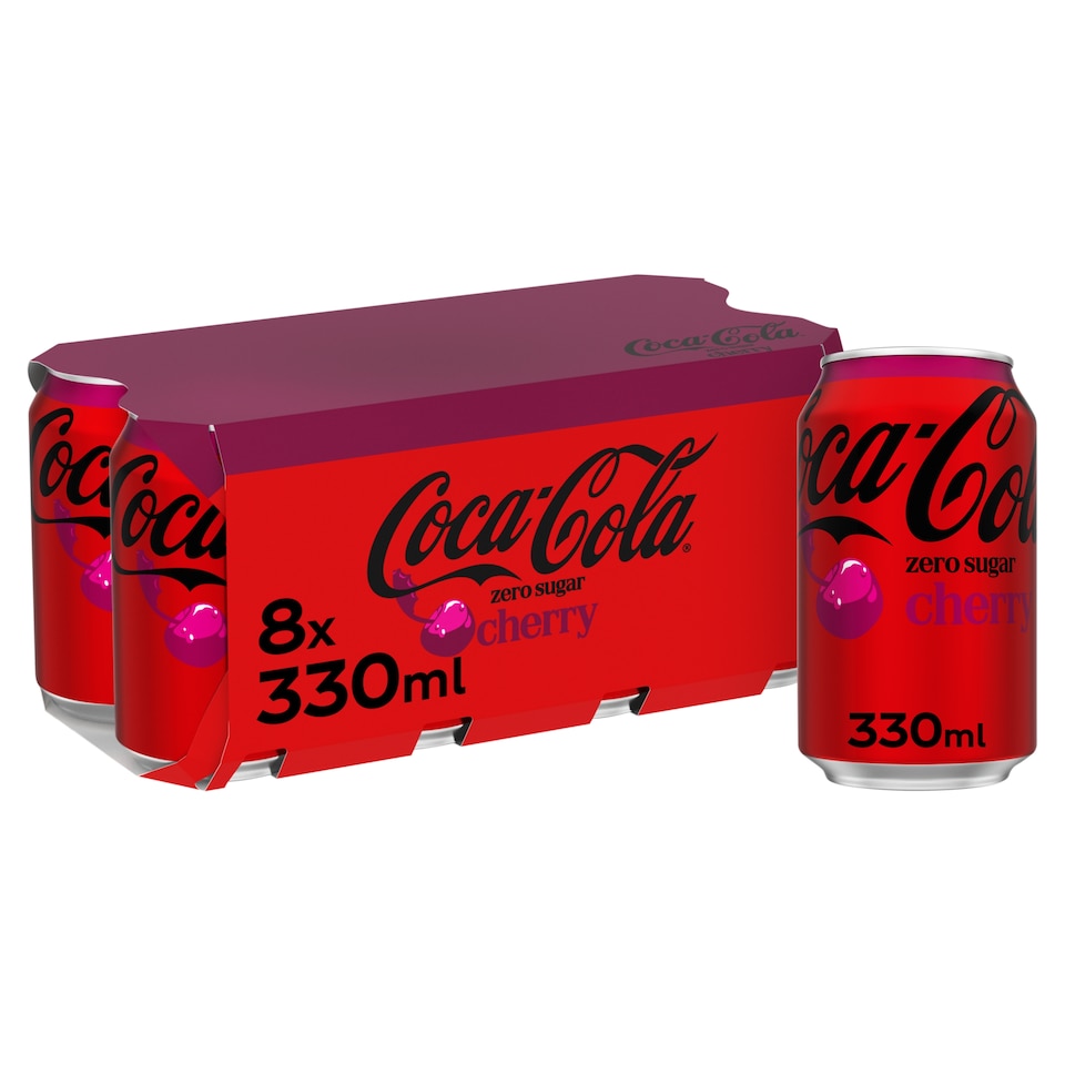 image 1 of Coca-Cola Zero Sugar Cherry 8 x 330ml