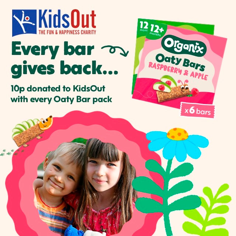 image 1 of Organix Carrot Cake Oaty Bars Organic Toddler Snacks Multipack 6x23g