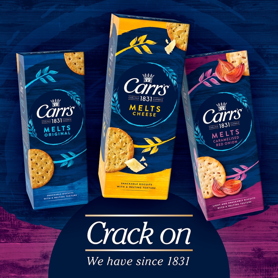 image 1 of Carr's Melts Wheaten Biscuits Caramelised Red Onion Flavour 150g
