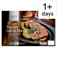 Tesco Finest Chef’s Collection Lamb Rump with Cannellini Bean Puree and Wild Garlic Salsa 640g