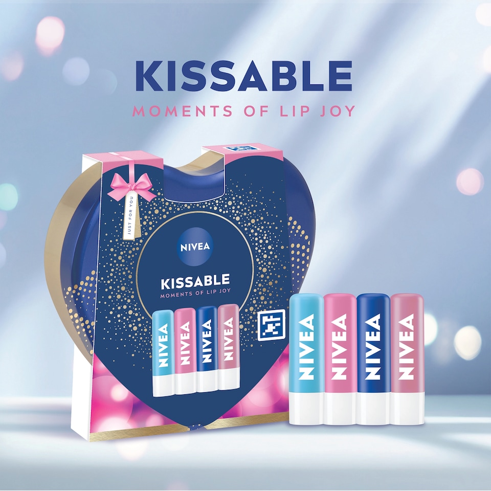 image 1 of NIVEA Kissable Moments of Lip Joy Gift Set