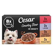 Cesar Country Stew Mixed Selection Wet Dog Food Tray 8x150g