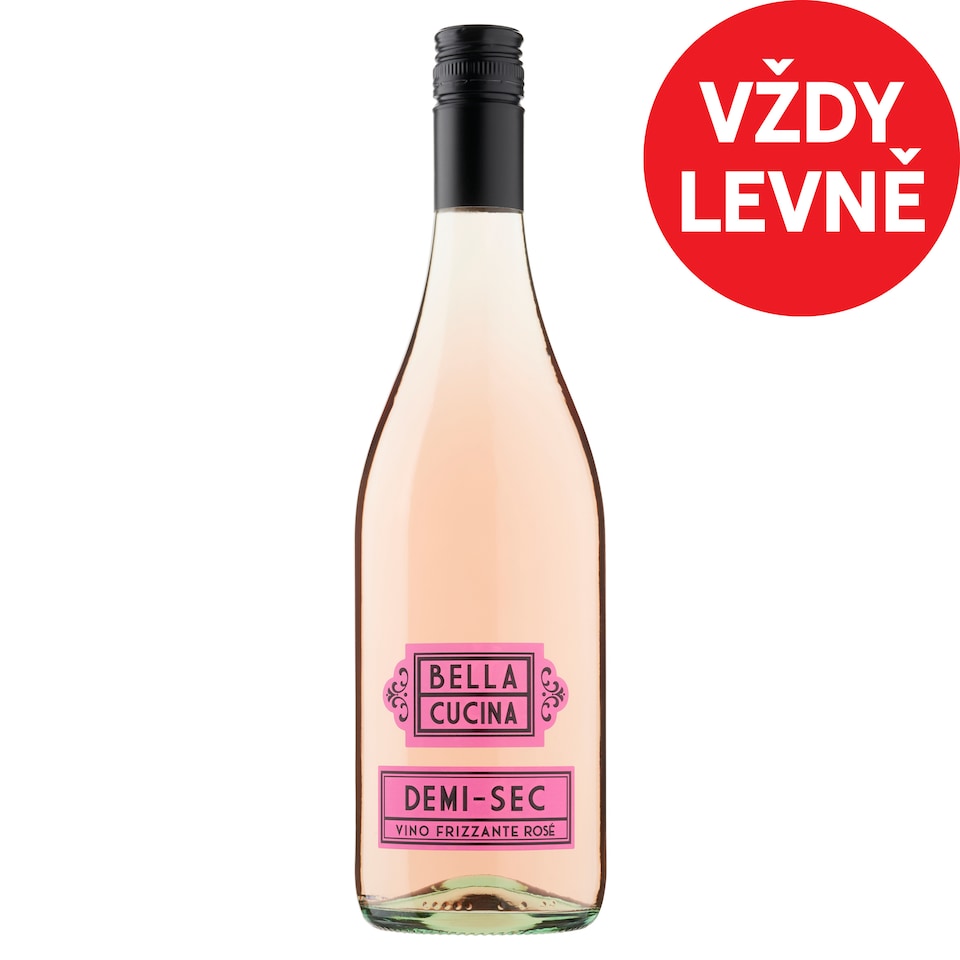 Bella Cucina Demi-Sec Pink Sparkling Wine Semi-Dry 750ml