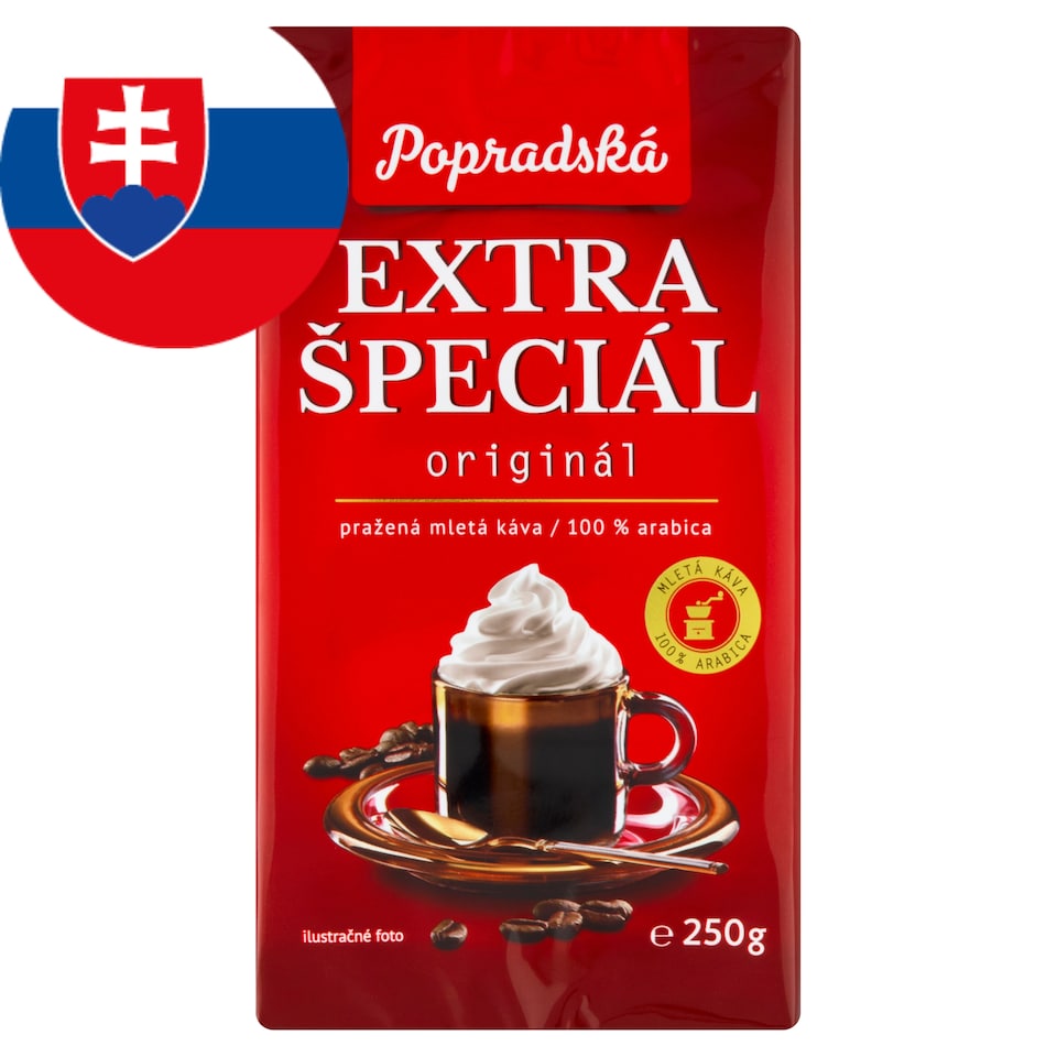 obrázok 1 z Popradská Extra špeciál pražená mletá káva 250 g
