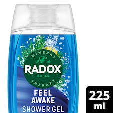 Radox Sea Minerals Feel Awake 2-in-1 Shower Gel Body Wash Shampoo 225ml