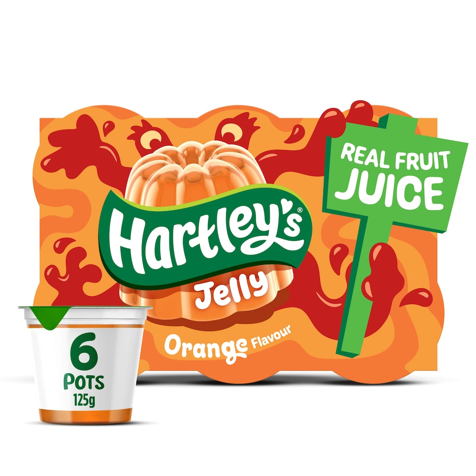 Hartley's Jelly Pots Orange Flavour 6x125g