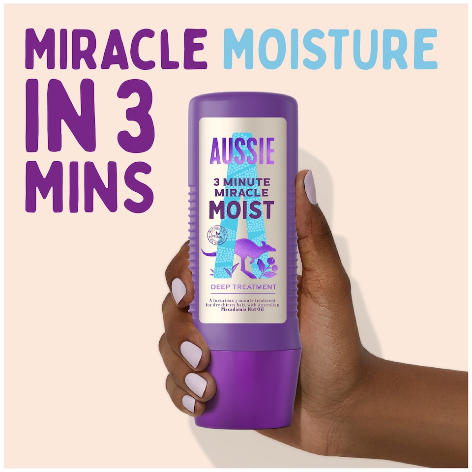 image 1 of Aussie 3 Minute Miracle Moisture Hair Treatment 225ml