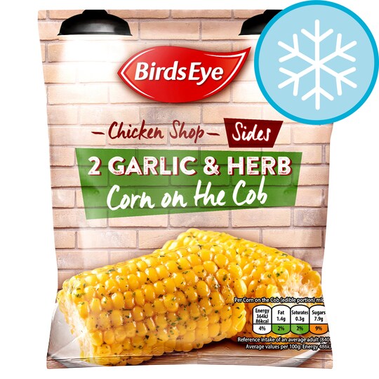 Birds Eye Garlic & Herb Corn On The Cob 2 Pack Tesco Groceries