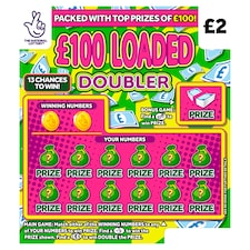 £100 LOADED DOUBLER SCRATCHCARD
