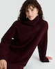 image 3 of F&F Knitted Roll Neck Jumper Dress with Wool in Burgundy