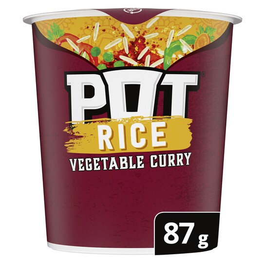 Pot Rice Vegetable Curry 87G Tesco Groceries