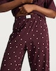 image 2 of F&F Pure Cotton Polka Dot Pyjama Bottoms in Burgundy