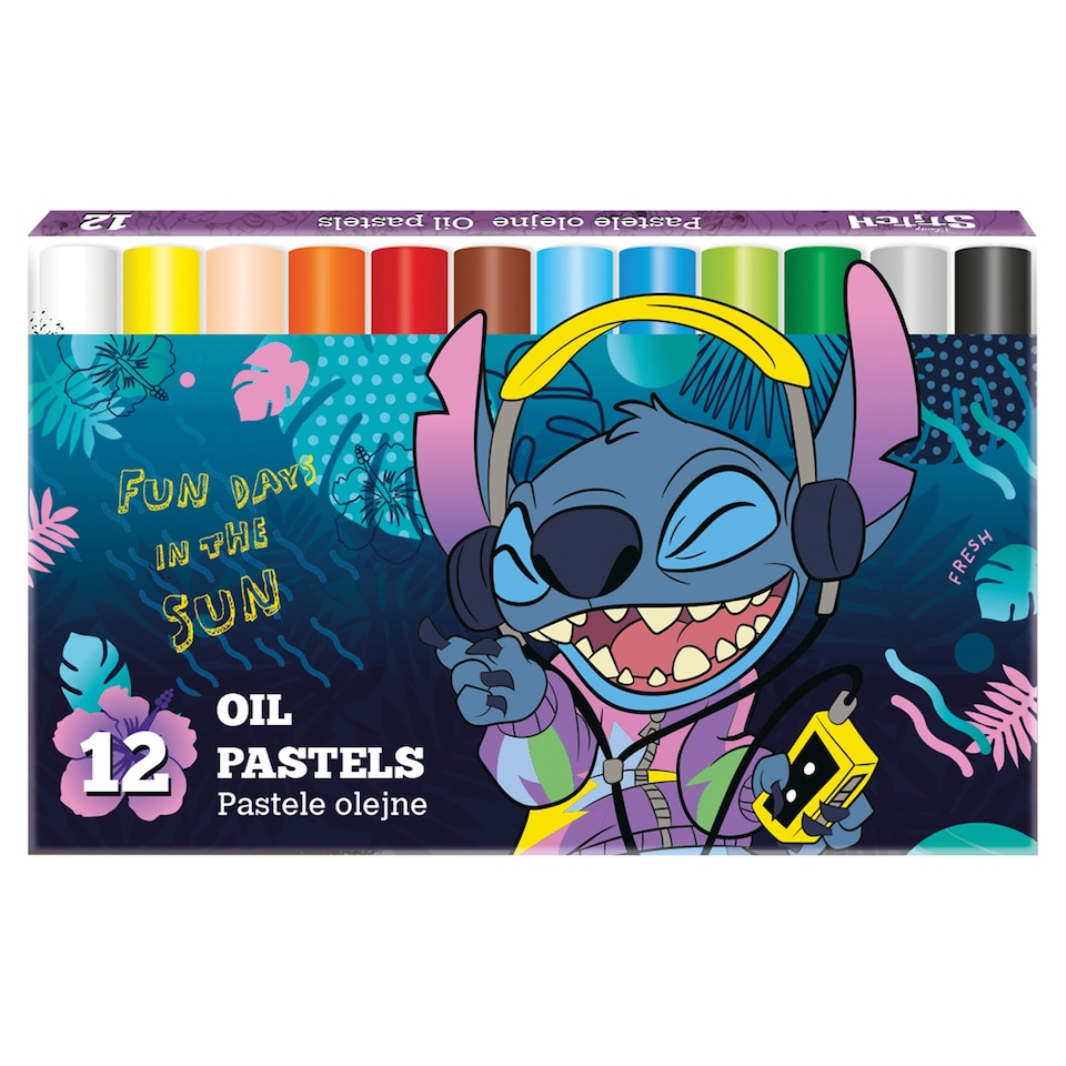 image 1 of Disney Stitch Oil Pastels 12 pcs