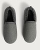 image 2 of F&F Fleece Lined Contrast Detail Mule Slippers in Grey
