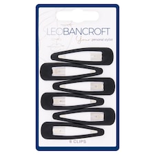 Leo Bancroft Curl Clips Black 6 Pack