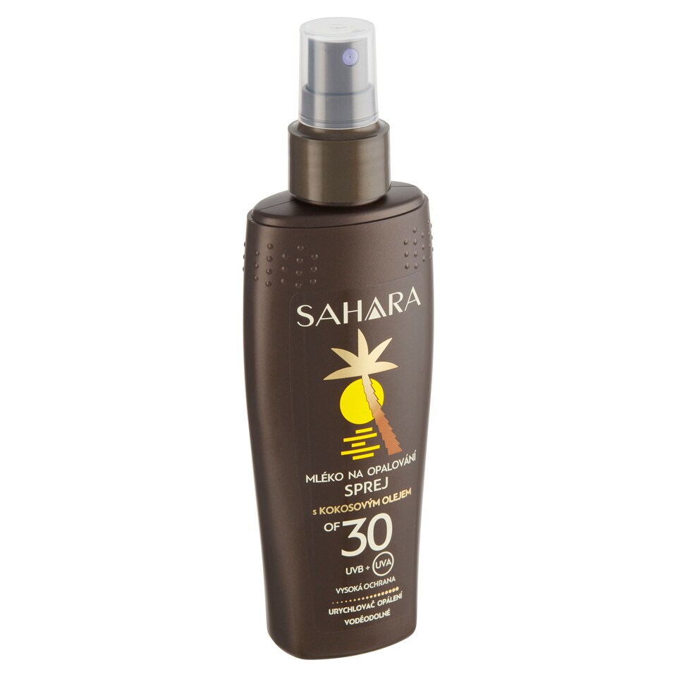 Sahara Mléko na opalování sprej s kokosovým olejem OF 30 150ml