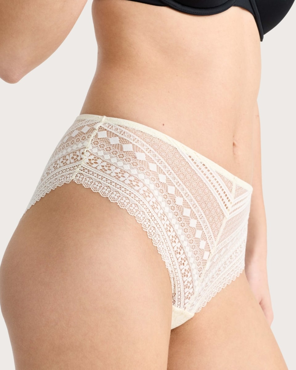image 1 of F&F 3-Pack Lace Full Brief Knickers in Multi