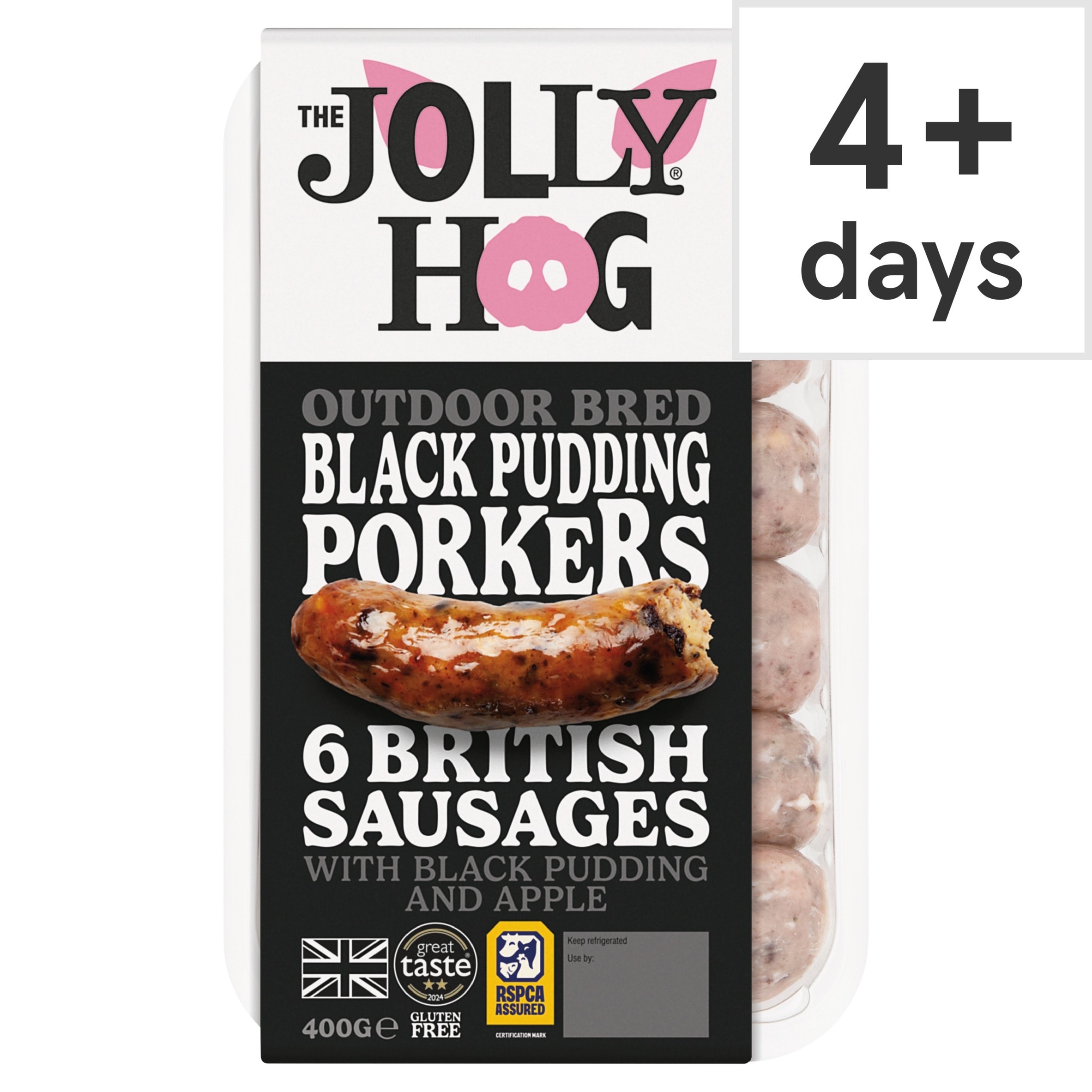 Jolly Hog Porky Black Sausages 400G